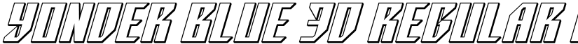 Yonder Blue 3D Regular font