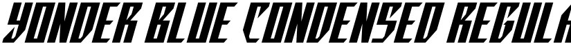 Yonder Blue Condensed Regular font