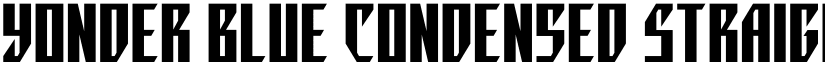 Yonder Blue Condensed Straight Regular font