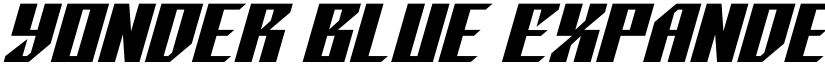 Yonder Blue Expanded Regular font