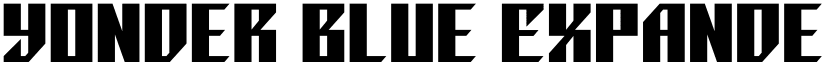 Yonder Blue Expanded Straight Regular font
