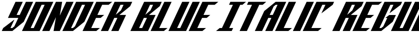 Yonder Blue Italic Regular font