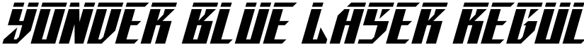 Yonder Blue Laser Regular font