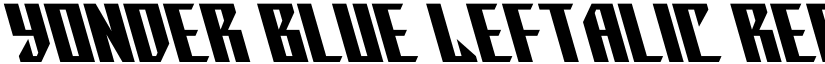 Yonder Blue Leftalic Regular font