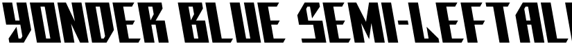 Yonder Blue Semi-Leftalic Regular font
