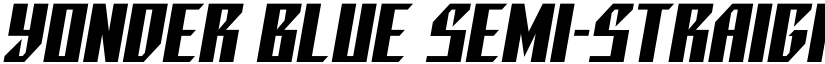 Yonder Blue Semi-Straight Regular font
