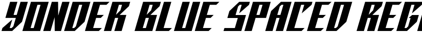 Yonder Blue Spaced Regular font