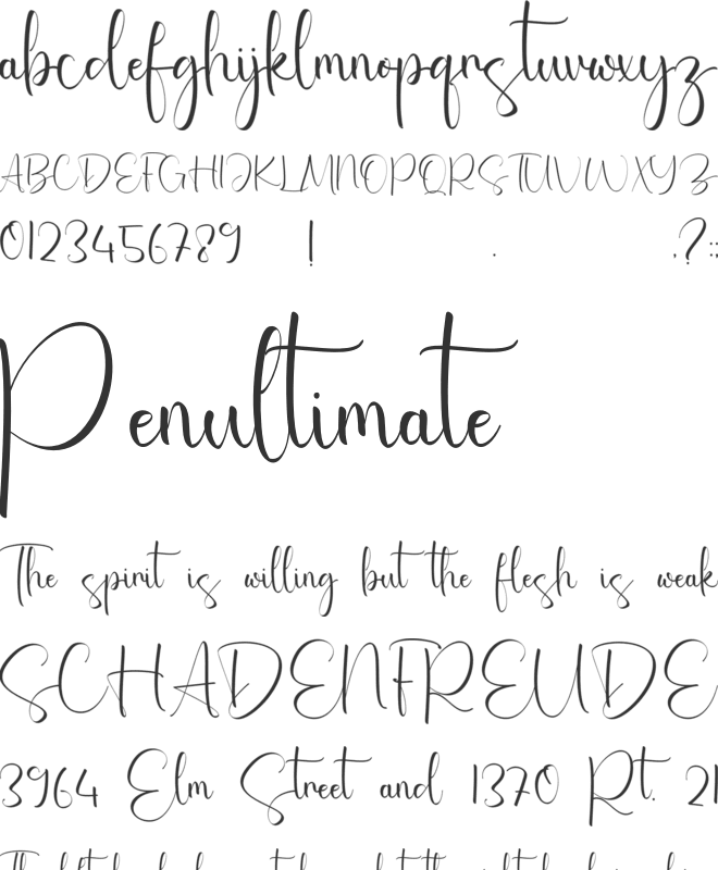 Jasmino font preview