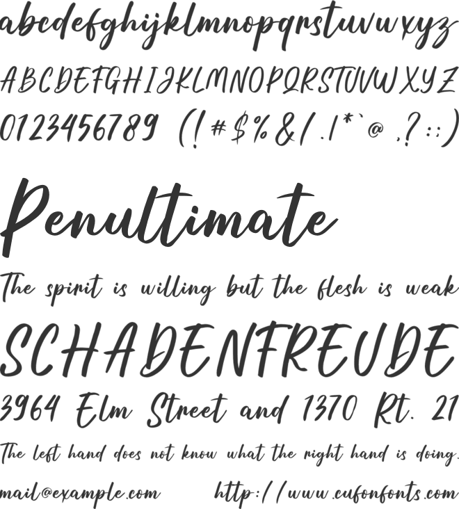 Emily Berlinda font preview