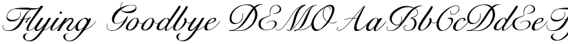 Flying Goodbye DEMO font