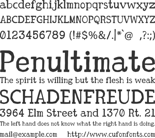 Noir Lullaby font preview