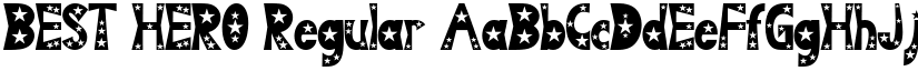 BEST HERO Regular font