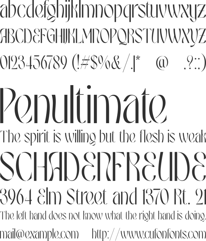 Manday font preview