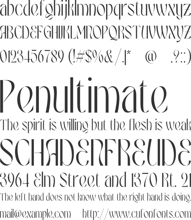 Manday font preview