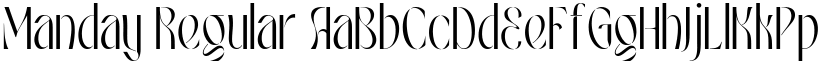 Manday Regular font