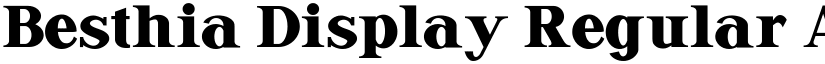 Besthia Display Regular font