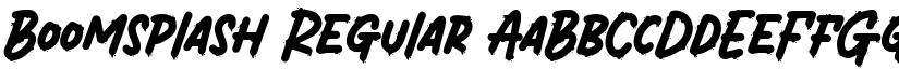 Boomsplash Regular font