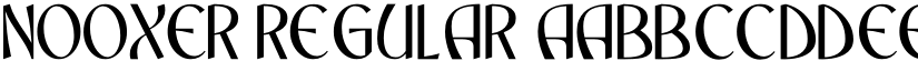 NOOXER Regular font