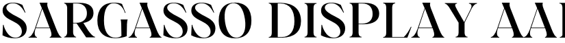 Sargasso Display font