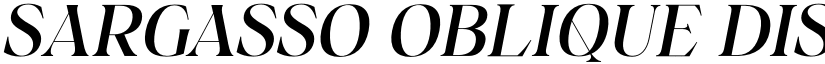 Sargasso Oblique Display font