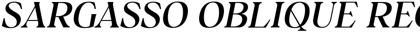 Sargasso Oblique Regular font