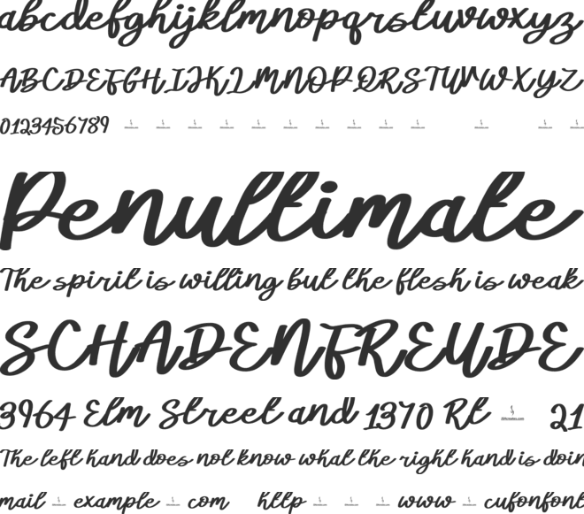 Soft People font preview