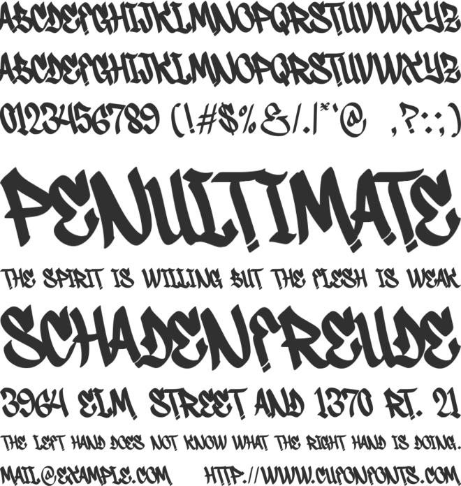 Snikers font preview