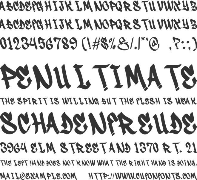 Snikers font preview