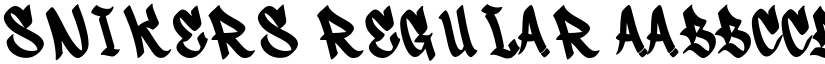 Snikers Regular font