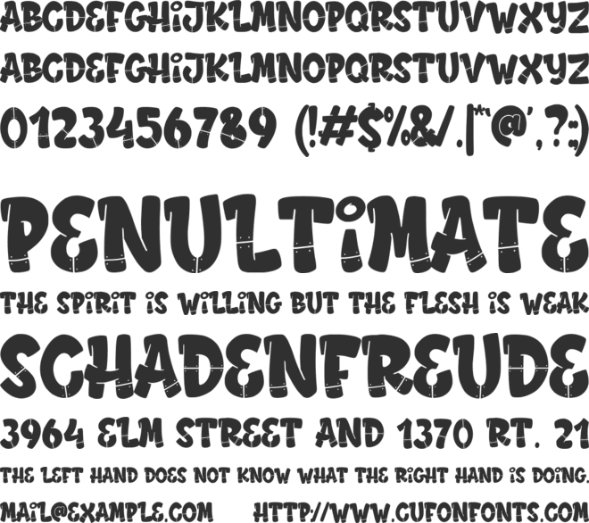 Oink Blocky font preview