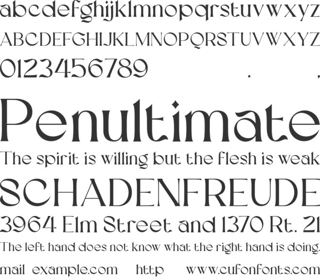 Gracheva font preview