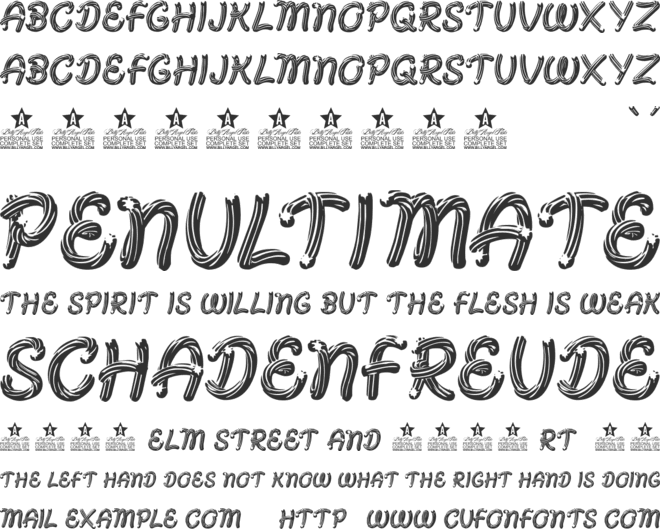 CANDYDAY COLOR PERSONAL USE font preview