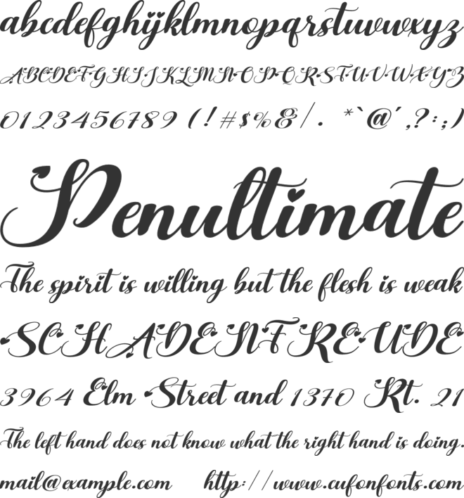Desintha font preview
