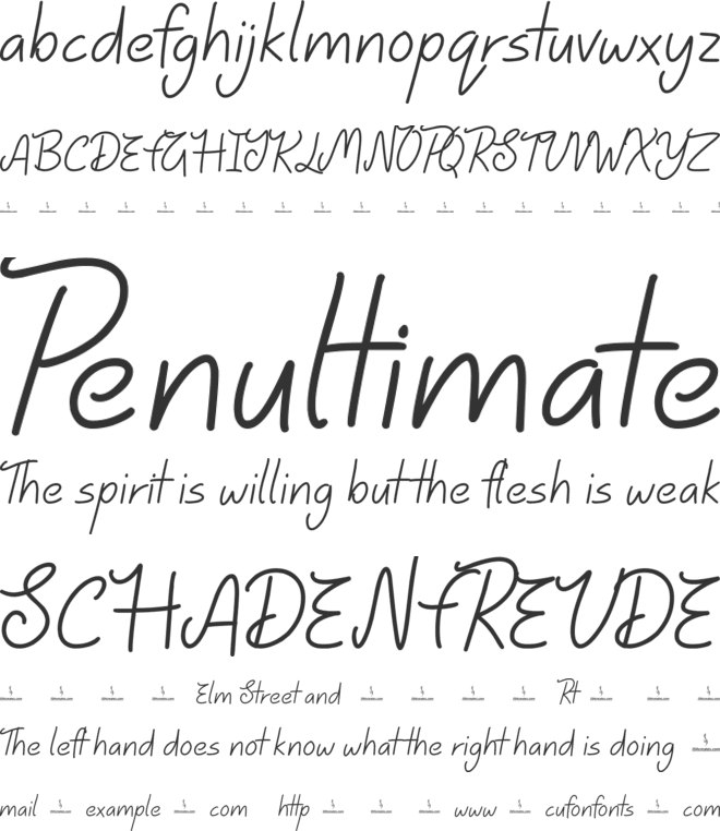 Sunny Skies font preview