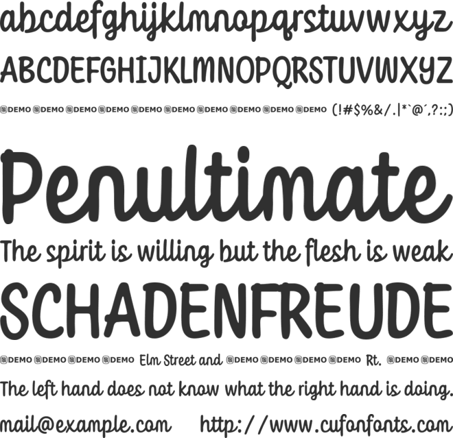 Inaptly font preview