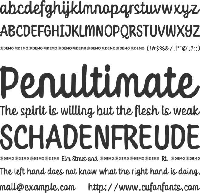 Inaptly font preview