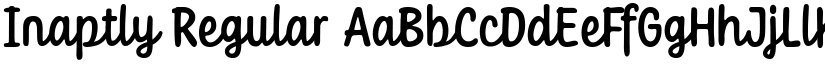Inaptly Regular font