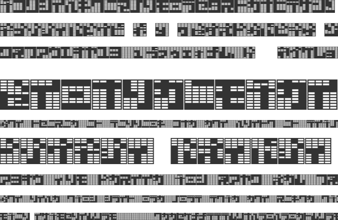 Katakana, block font preview