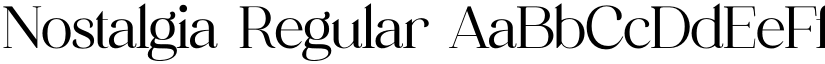 Nostalgia Regular font
