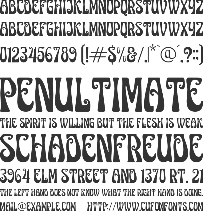 SKYPIAN font preview