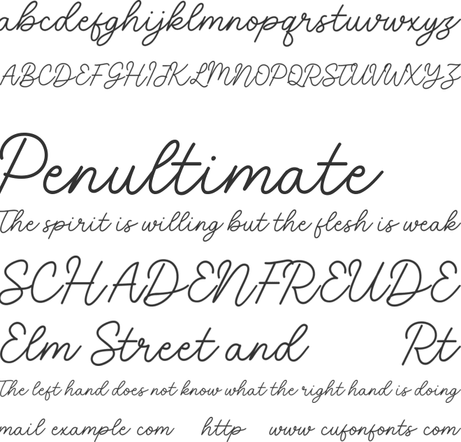 Bulgati font preview