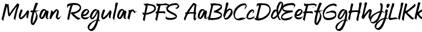 Mufan Regular PFS font