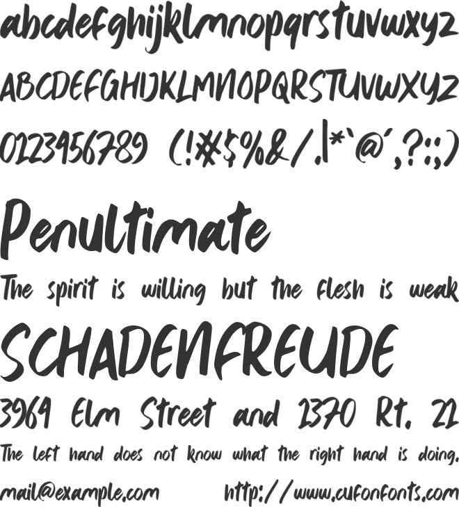 Obak Delik font preview