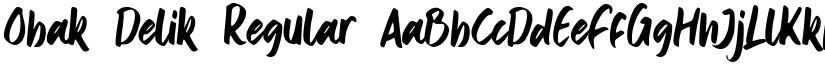 Obak Delik Regular font