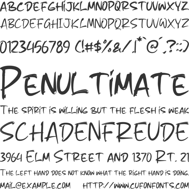 Franklin font preview