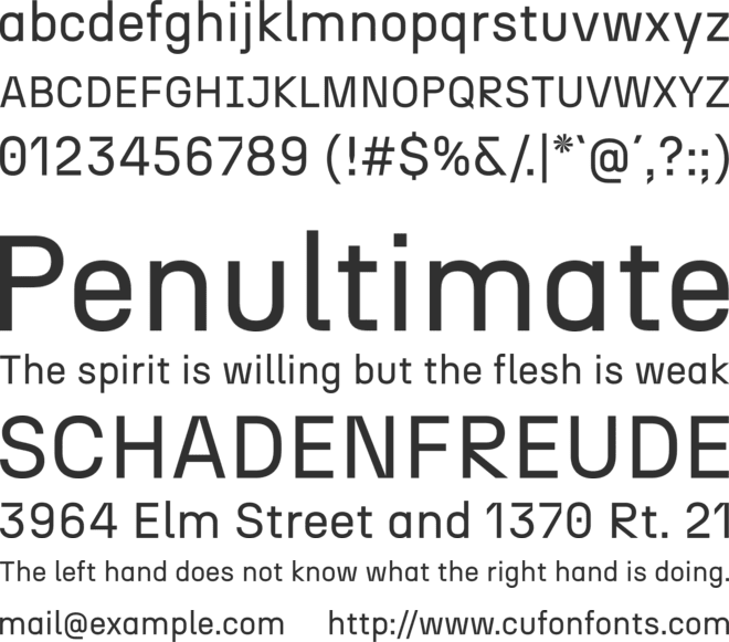 N27 font preview