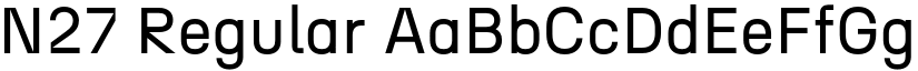 N27 Regular font