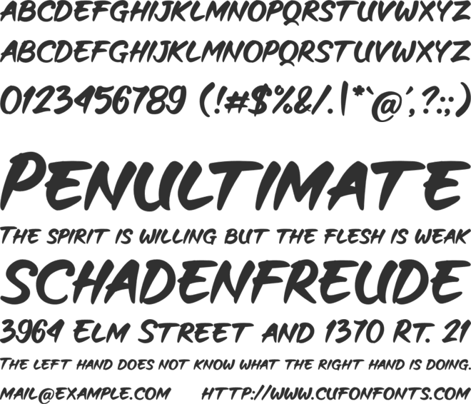 Aullya Gedabrush font preview
