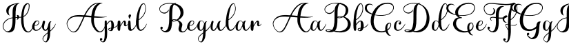 Hey April Regular font