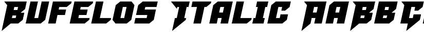 Bufelos Italic font